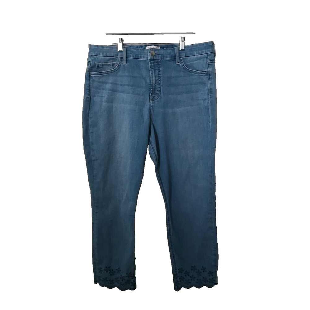 Jen7 by 7 For All Mankind Blue Denim Skinny Ankle High Rise Jeans Womans Size 18